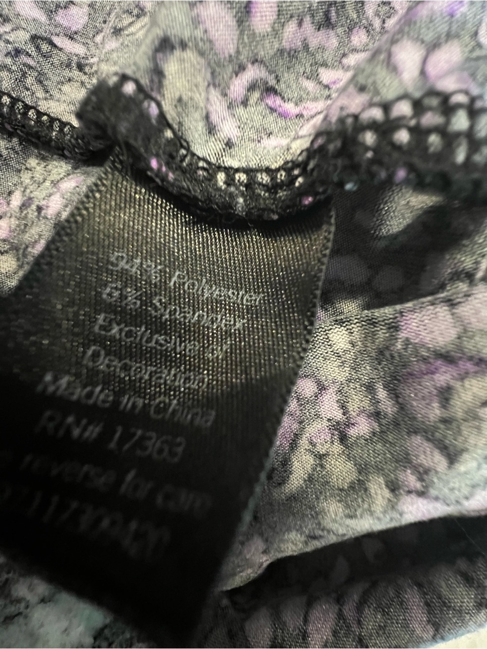 2 Pc Purple💜Printed Pajama Set - Button-Down Top & Pants, Simply Vera - Picture 11 of 14